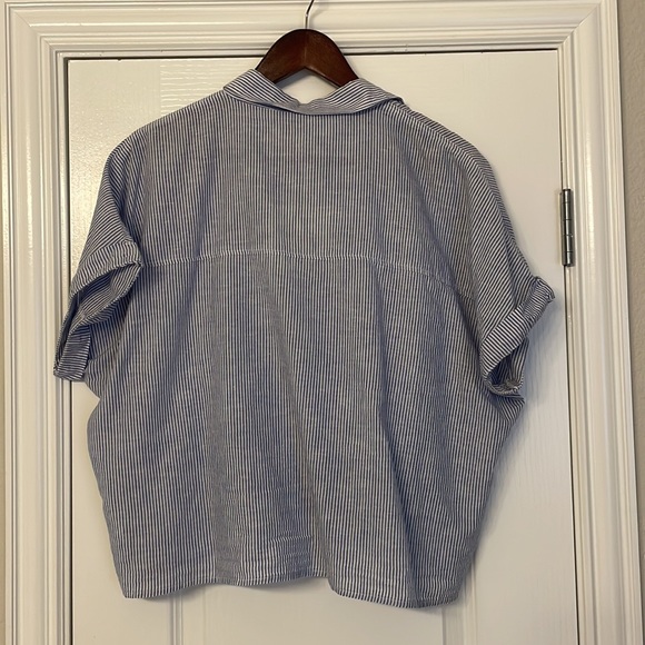 NWT DL1961, Chrystie Top, blue stripe, L - Picture 13 of 13